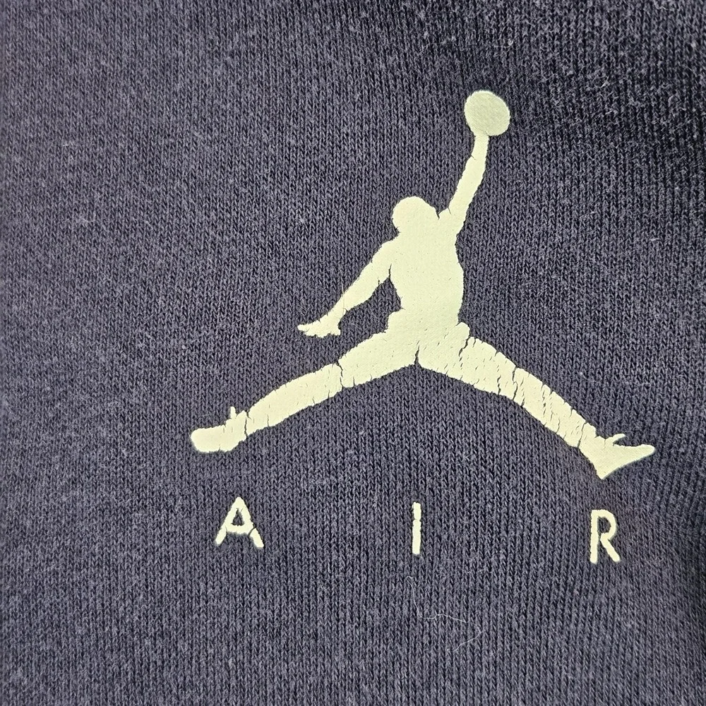 Air Jordan Sweatshirt Mens Large Air Jordan Logo Contrasting Colors Blue